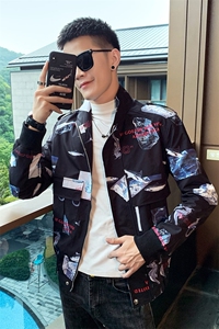 QC51  2021春秋季男新款外套立领夹克潮流帅气网红小伙图片