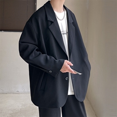 秋季小西装西服外套男ins上衣英伦单西宽松休闲A071-X06-P85，男装西服，电商A071