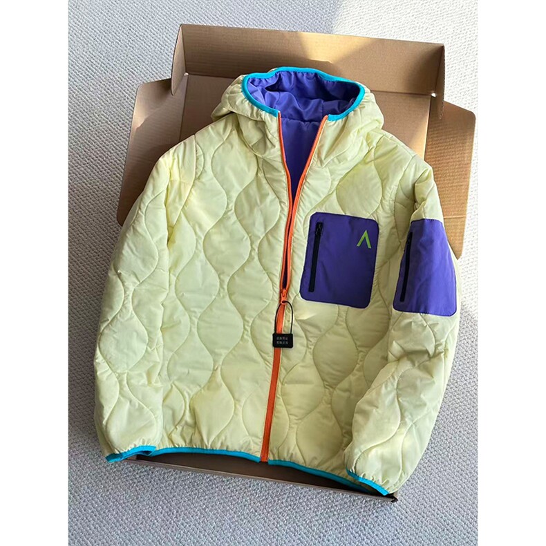 高品撞色多巴胺棉衣情侣户外保暖轻量化连帽棉服男女A1146-P95,男装棉衣,星座1505