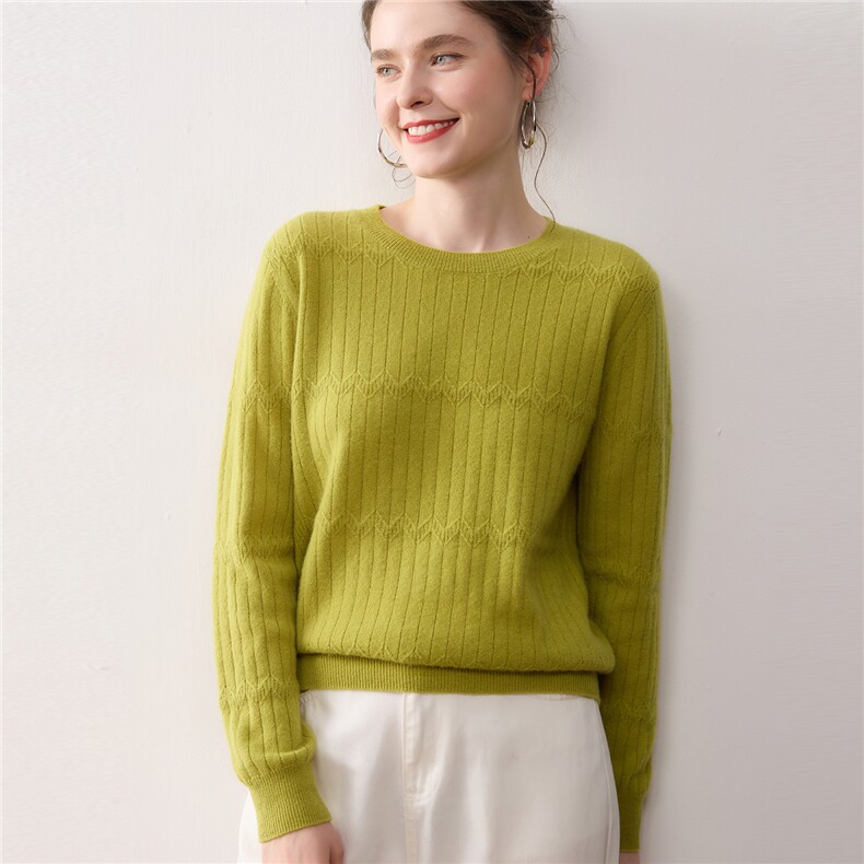 经典不过时纯山羊绒女圆领套头秋冬新品羊绒衫打底衫针织衫百搭，女装针织衫/毛衣，暖绒情旗舰店