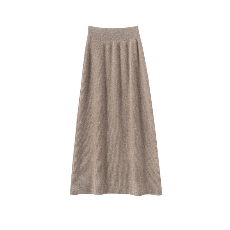 秋冬纯色针织半身裙时尚百搭简约风，女装半身裙，亿嘉羊绒