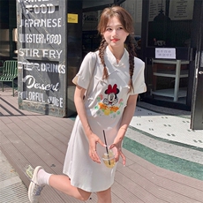现货新中式现绣改良旗袍连衣裙2C081-T102P115K165，女装连衣裙，2C081