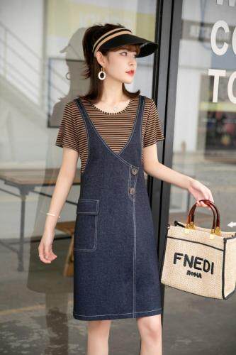 （现货）假两件连衣裙，女装连衣裙，伊娜蕾尔