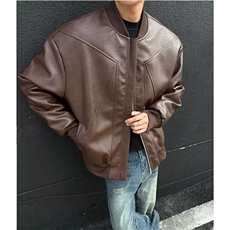 廓形立领皮棉衣男秋冬bomber棒球领棉服酷帅机车外套J2927，男装棉衣，星座1116A（原606A-3）