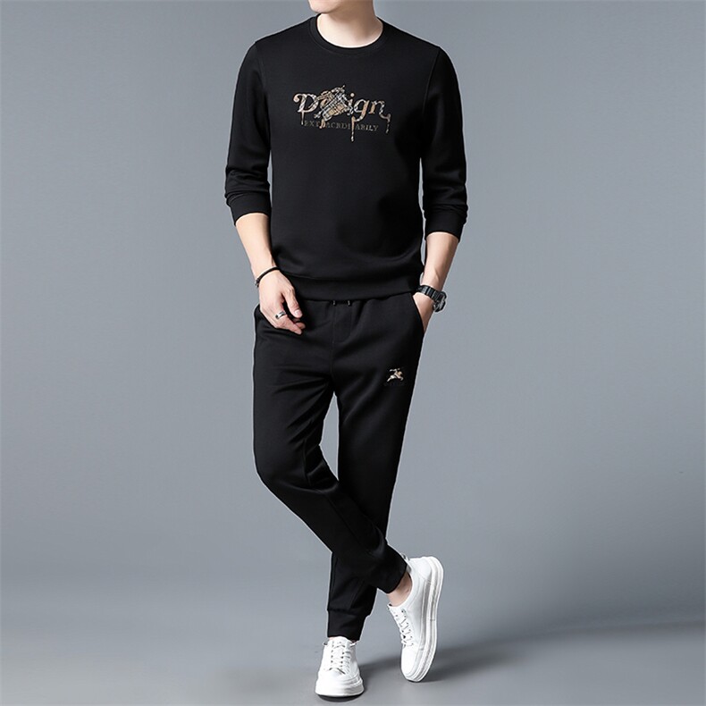 SA3061-2钱塘2020-2时尚休闲新款冬季厚款中青年男士卫衣套装P152,男装休闲套装,钱塘207-2
