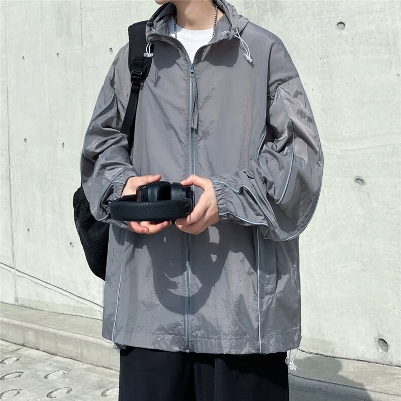 冰丝防晒衣男士夏季透气防紫外线皮肤衣户外凉感钓鱼防FC323,男装防晒衣,星座1116A-1（原606A）