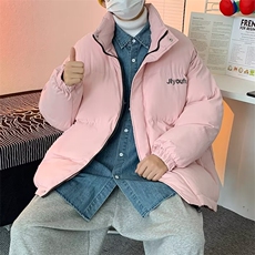 冬季棉服外套男字母嘻哈羽绒棉衣宽松情侣帅气面包MY013-P80，男装棉衣，星座1109-3