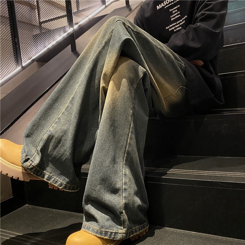 2024美式高街秋季新款复古水洗直筒牛仔裤B315-K24272-P55控78,男装牛仔裤,电商B315