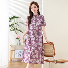 纯棉连衣裙夏季2024新款衣服大码女装超好看高端精致气质连身裙子，女装连衣裙，姿衣坊