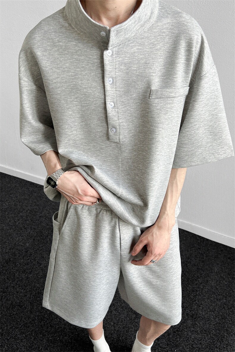 抖音重磅空气层短袖短裤套装A541特P55控88,男装牛仔裤,电商A309