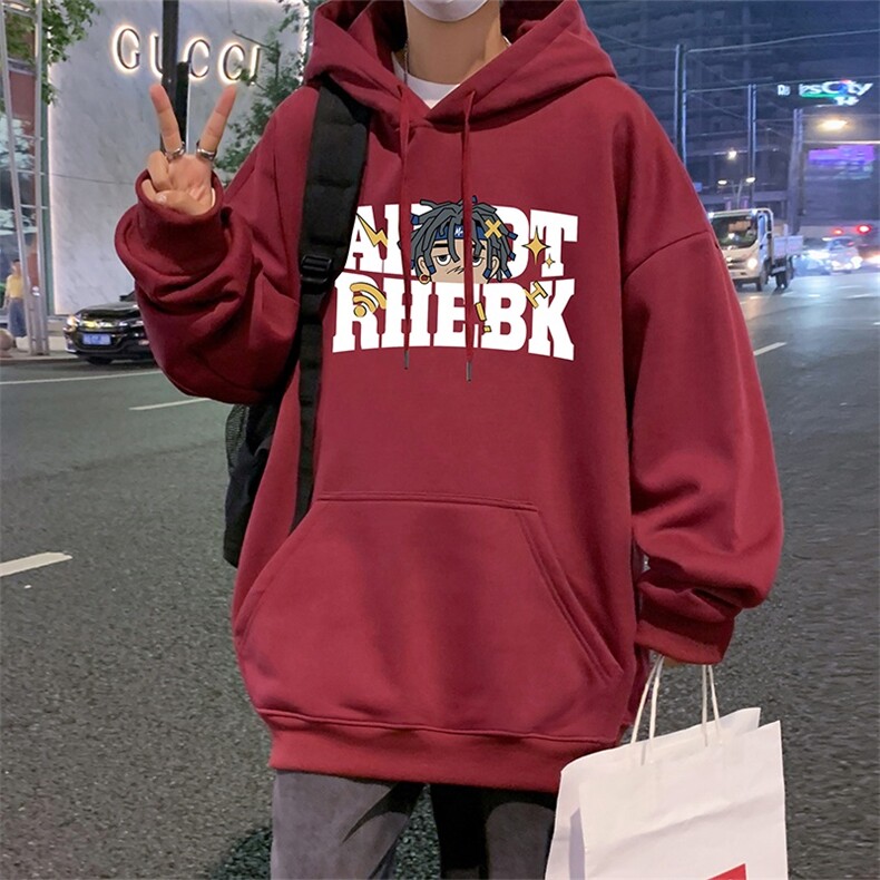 CM016P60加绒65潮宽松连帽卫衣男秋冬2025新款纯棉帽衫,男装卫衣,星座304A-1