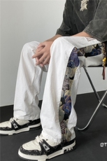 男生潮风新款小熊刺绣百搭宽松休闲裤B315-K23381-特p25控48，男装休闲裤，电商B315