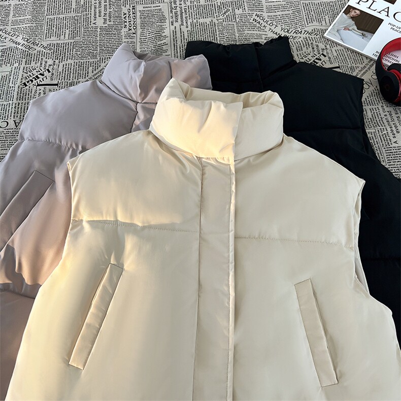 立领马甲冬季加厚保暖休闲潮流棉背心新款情侣款A266-WMJ8633-P45,男装背心/马甲,电商A266