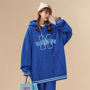 新款华棉复合高克重 抖音品质螺纹袖口连帽卫衣潮B6303  P65控78图片