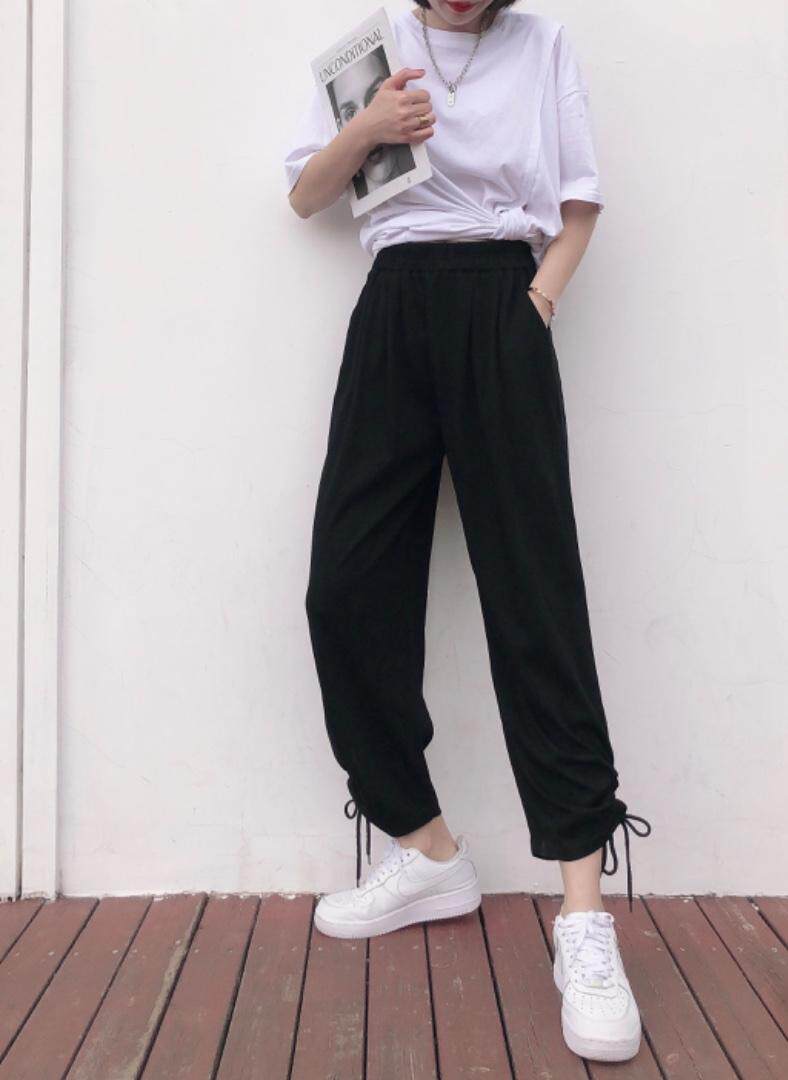 夏季超薄针织哈伦裤，女装，1+1 MAIN ROAD