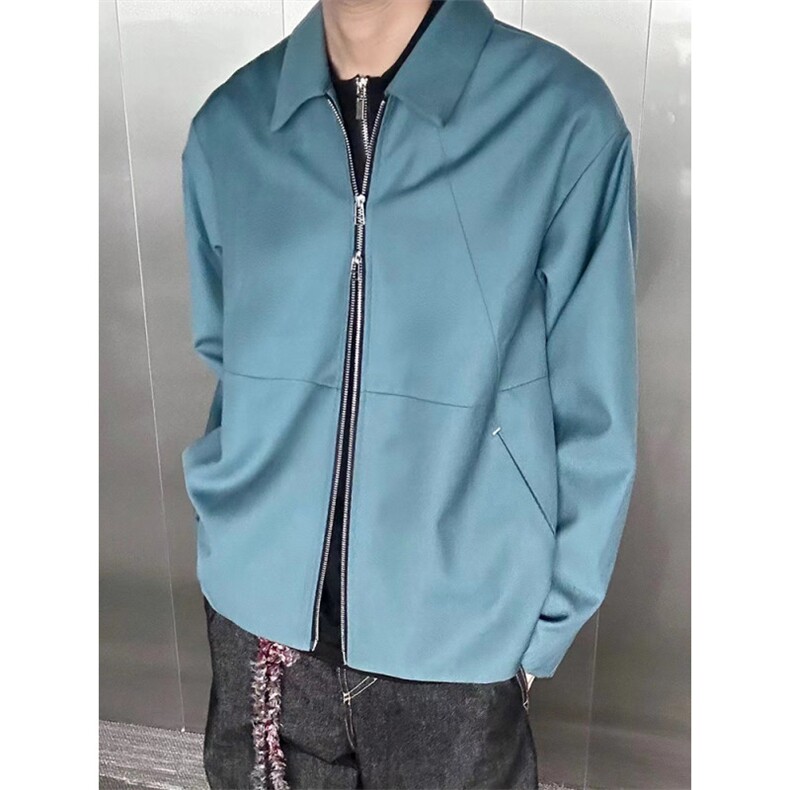 美式复古TR面料解构翻领拉链夹克男休闲痞帅潮牌cleanfit外套春秋,男装夹克,星座1210-1