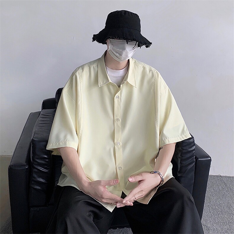 2025新款休闲纯色短袖衬衫11色C6269P33图片