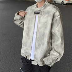 皮衣男士韩版潮流高街帅气百搭2025秋冬新款ins外套W6064-P84，男装皮衣，星座412-3