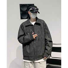 韩式男装高级感外套短款潮牌美式皮衣夹克痞帅机车服春秋，男装夹克，星座410-6（原星座1304-1）