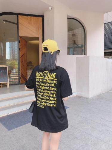 夏季休闲字母T恤，女装T恤，LL+