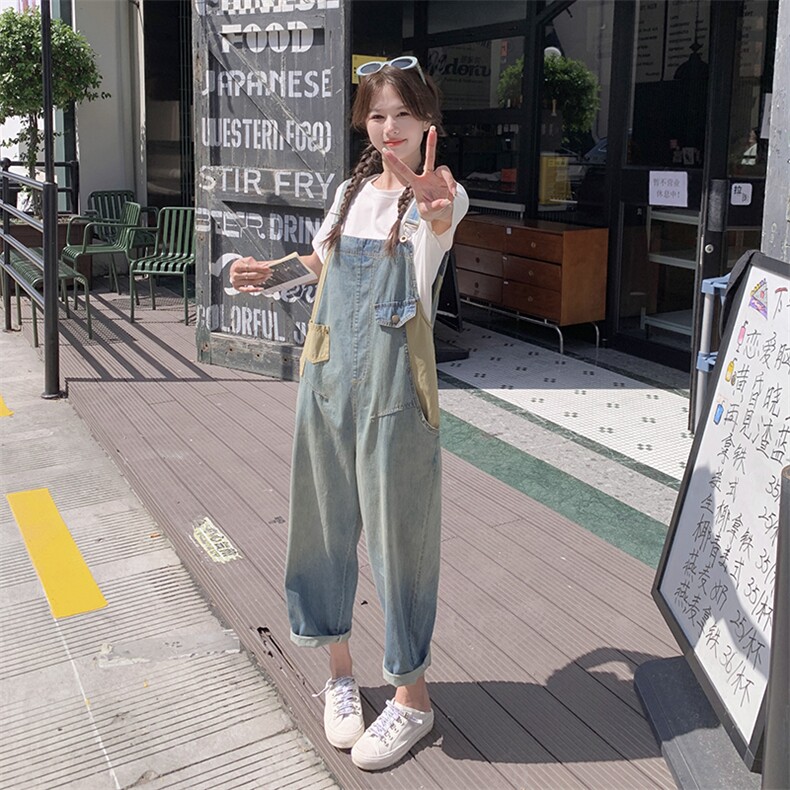 2025年夏装新款背带裤两件套套装连体裤2C133-996-P125-K178,女装套装/套裙,2C133