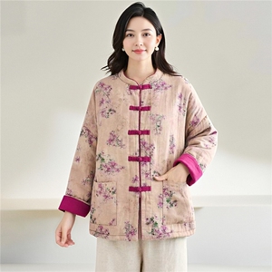 2025冬装新款修身保暖时尚菱形格连帽个性女士棉服外套图片