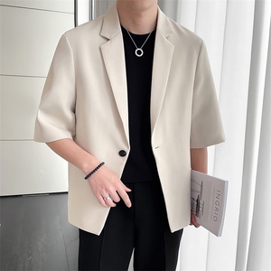 轻熟风~夏季冰丝薄款中袖西服外套防晒衣 X801图片