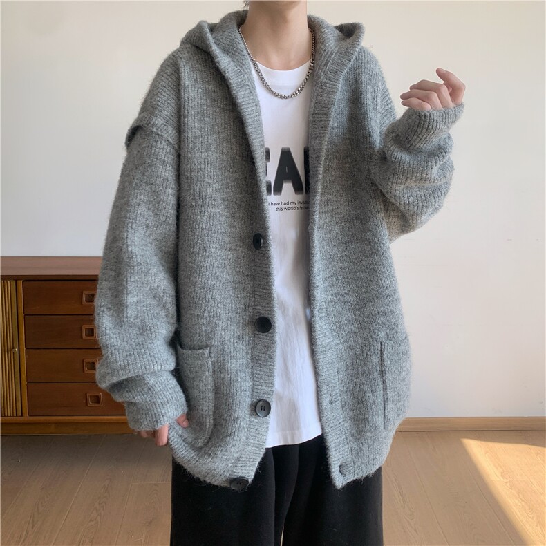 现货高品质连帽加厚羊毛针织衫外套毛衣开衫W8601-特P75,男装针织衫/毛衣,星座1212