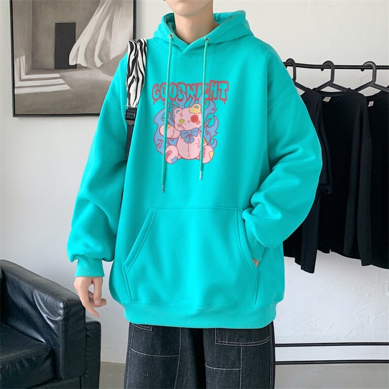 L2545P48秋季上新休闲连帽百搭韩潮外套卫衣男情侣装连帽卫衣,男装卫衣,星座510A-1