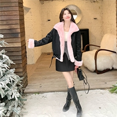 新款！冬装环保皮草两面穿派克服皮毛一体2C133-8985-P225-K328，女装派克服，2C133