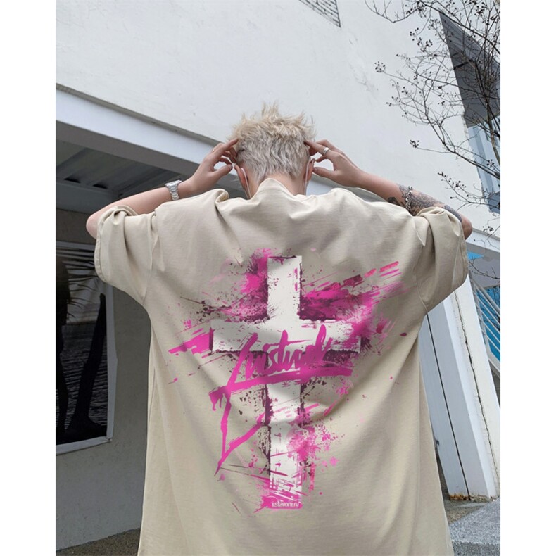 美式重磅纯棉短袖t恤男宽松休闲XZ517A-3-CT3303-P28图片