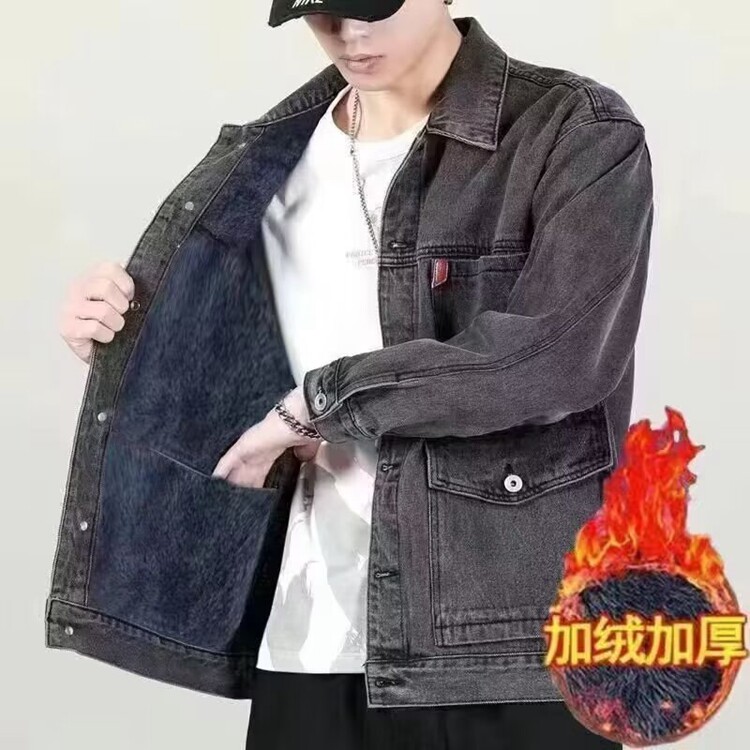 秋冬潮流潮夹克标准日系文艺新款外穿青春流行长袖男慵懒翻领日常图片