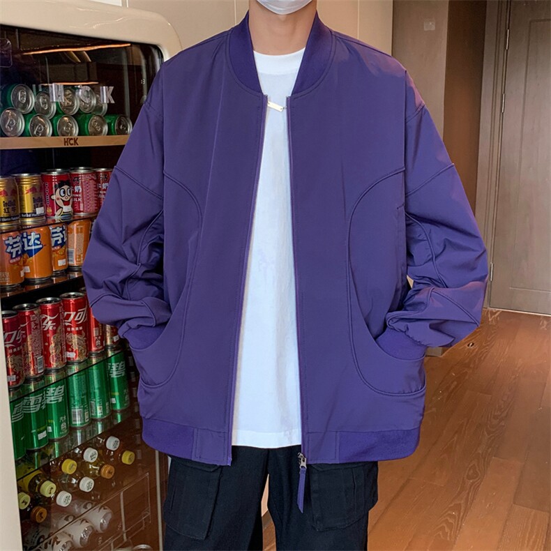 网红风大码防水棒球领冲锋衣个性设计光版二开jk1218特p73,男装夹克,星座309（原A406）