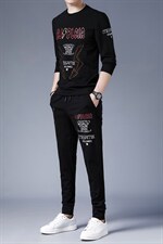 春秋季男士长袖t恤男2023年中青年休闲运动套装春季男装两件套潮，男装休闲套装，电商B212（原钱塘6029）