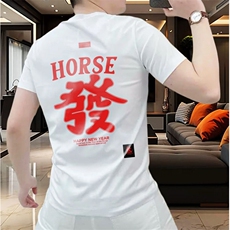 1506-1/TJT1491/P32感休闲简约纯棉短袖男士重磅宽松透气圆领半袖，男装T恤，星座1506-1