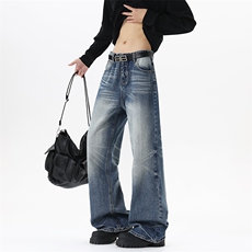 【现货】XZ1218(原611-3)BK3134特价P48美式水洗做旧A字牛仔裤，男装牛仔裤，星座1218（原611-3）