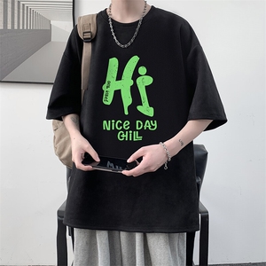 麂皮绒短袖t恤男大码半袖男JD82418-P25,荧光耐克开拓者一身搭配男图片