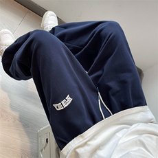 直筒休闲裤男灰色卫裤男生垂感运动裤子男款长裤BK115-P38，男装休闲裤，星座1001-1