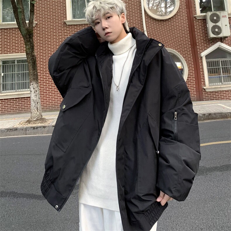 港风棉衣外套男冬季宽松青少年厚款保暖羽绒棉服M066P120控158,男装棉衣,电商A157