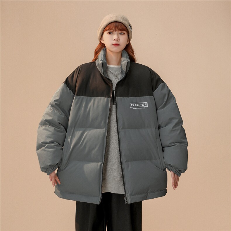 中性风22冬季新款潮流拼色立领棉衣TPMY270特批85控138特批无差价,男装棉衣,A247A