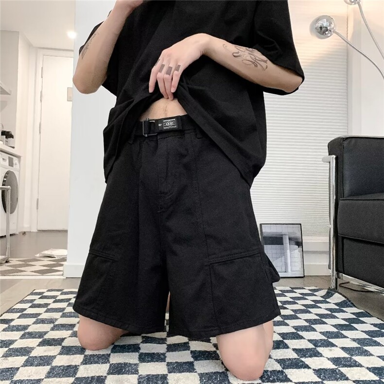 23夏季运动短裤男ins港风潮牌简约百搭休闲裤子DKM865-P35,男装休闲裤,星座1109-3