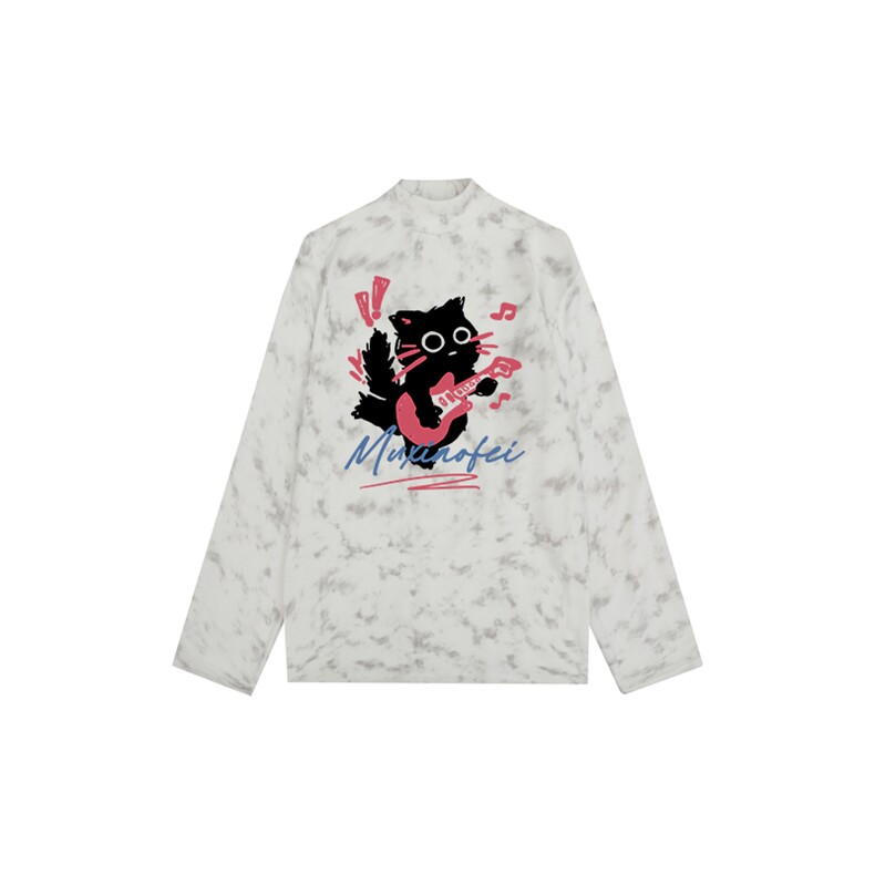 260克重磅扎染德绒半高领打底衫【有货】HD019-DR25256RB-P25图片