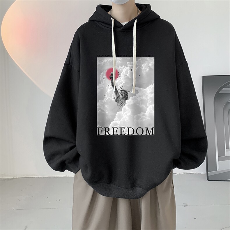 连帽卫衣男大码运动服帽衫外套WY2326-P35加绒款-P40,男装卫衣,电商A040