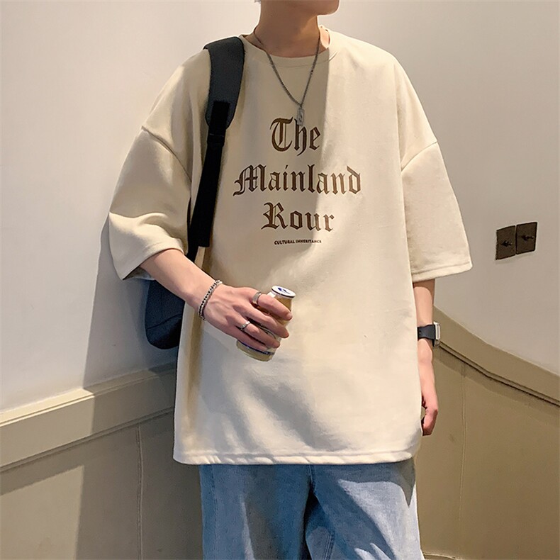 DX504P30港风重磅麂皮绒短袖美式高街t恤男大码半袖男,男装T恤,星座1204-3
