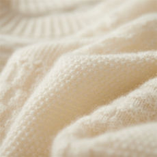 2025秋冬百搭时尚简约圆领大方块提花针织衫，男装羊绒套衫，盛欣羊绒