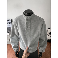 W85101P55控88假模高品质多扣子拼接卫衣男，男装卫衣，电商B205