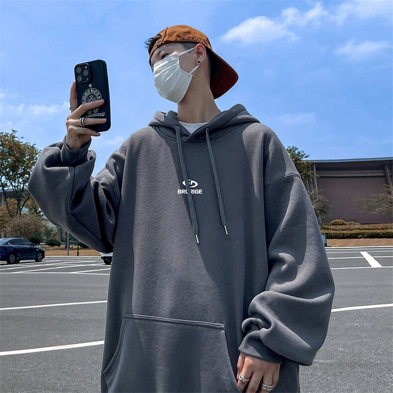 抖音得物供货可提供视频春装重磅美式宽松连帽卫衣DL2352，男装卫衣，电商A486