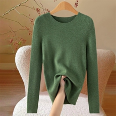 夏季精仿羊毛一线成衣卷边针织短袖T恤女套头纯色打底衫宽松半袖，女装针织衫/毛衣，众美斯特