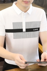 25051-特P35春季休闲时尚T恤男短袖打底衫商务休闲修身短袖POLO衫，男装T恤，电商D310B-1