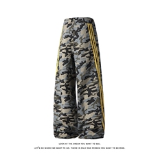 美式三条杠迷彩工装卫裤休闲高街男女宽松休闲长裤K8685-特价45，男装休闲裤，电商A007